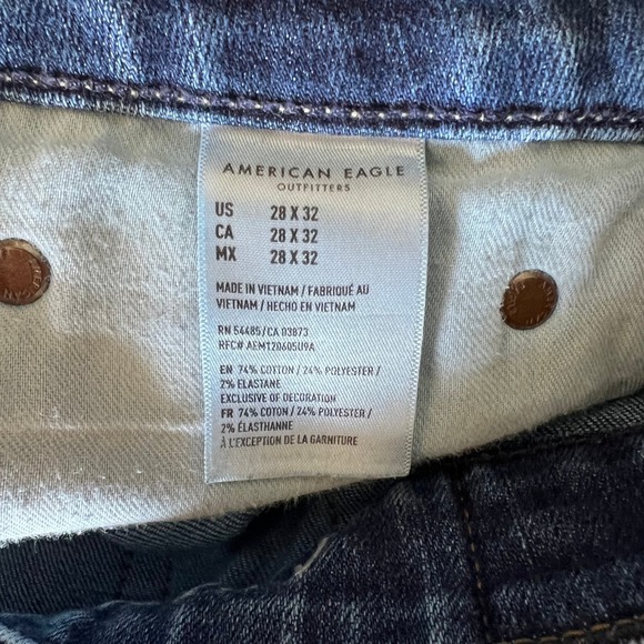 American Eagle AirFlex+ Slim Fit Men's Jeans 28x32 Dark Wash Stretch - Picture 10 of 10